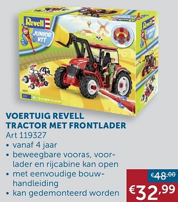 Aanbiedingen Voertuig revell tractor met frontlader - Revell - Geldig van 19/10/2021 tot 15/11/2021 bij Zelfbouwmarkt