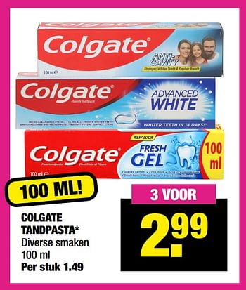 Aanbiedingen Colgate tandpasta - Colgate - Geldig van 11/10/2021 tot 24/10/2021 bij Big Bazar
