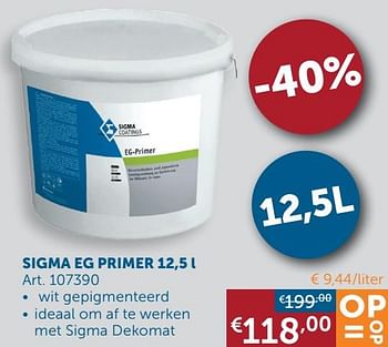 Aanbiedingen Sigma eg primer - Sigma - Geldig van 19/10/2021 tot 15/11/2021 bij Zelfbouwmarkt