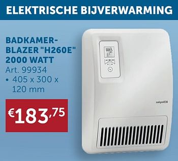 Aanbiedingen Badkamerblazer h260e 2000 watt - Geldig van 19/10/2021 tot 15/11/2021 bij Zelfbouwmarkt