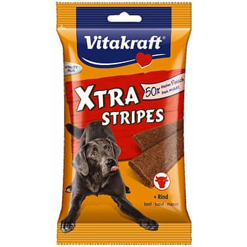 Aanbiedingen Vitakraft Xtra stripes Hond Rund 200 gr - Geldig van 13/10/2021 tot 24/10/2021 bij Plein