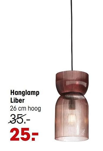Aanbiedingen Hanglamp liber - Huismerk - Kwantum - Geldig van 18/10/2021 tot 31/10/2021 bij Kwantum