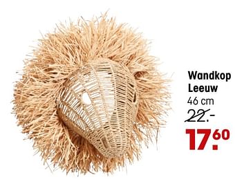 Aanbiedingen Wandkop leeuw - Huismerk - Kwantum - Geldig van 18/10/2021 tot 31/10/2021 bij Kwantum