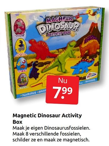 Aanbiedingen Magnetic dinosaur activity box - Grafix - Geldig van 17/10/2021 tot 23/10/2021 bij Boekenvoordeel