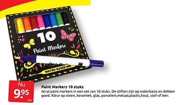 Aanbiedingen Paint markers - Huismerk - Boekenvoordeel - Geldig van 17/10/2021 tot 23/10/2021 bij Boekenvoordeel