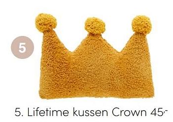 Aanbiedingen Lifetime kussen crown - Lifetime - Geldig van 17/10/2021 tot 23/10/2021 bij Baby & Tiener Megastore