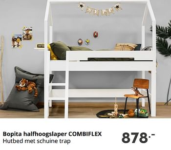 Aanbiedingen Bopita halfhoogslaper combiflex - Bopita - Geldig van 17/10/2021 tot 23/10/2021 bij Baby & Tiener Megastore