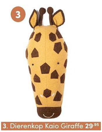 Aanbiedingen Dierenkop kaio giraffe - KidsDepot  - Geldig van 17/10/2021 tot 23/10/2021 bij Baby & Tiener Megastore