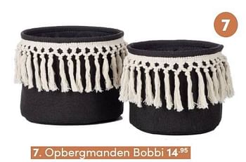 Aanbiedingen Opbergmanden bobbi - KidsDepot  - Geldig van 17/10/2021 tot 23/10/2021 bij Baby & Tiener Megastore