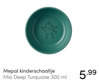Aanbiedingen Mepal kinderschaaltje mio deep turquoise - Mepal - Geldig van 17/10/2021 tot 23/10/2021 bij Baby & Tiener Megastore