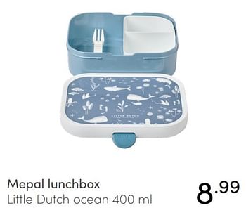 Aanbiedingen Mepal lunchbox little dutch ocean - Little Dutch - Geldig van 17/10/2021 tot 23/10/2021 bij Baby & Tiener Megastore