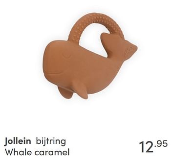 Aanbiedingen Jollein bijtring whale caramel - Jollein - Geldig van 17/10/2021 tot 23/10/2021 bij Baby & Tiener Megastore