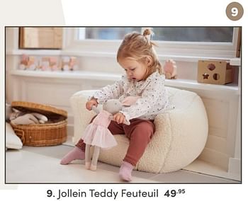 Aanbiedingen Jollein teddy feuteuil - Jollein - Geldig van 17/10/2021 tot 23/10/2021 bij Baby & Tiener Megastore