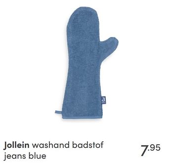 Aanbiedingen Jollein washand badstof jeans blue - Jollein - Geldig van 17/10/2021 tot 23/10/2021 bij Baby & Tiener Megastore