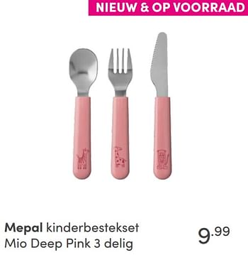Aanbiedingen Mepal kinderbestekset mio deep pink - Mepal - Geldig van 17/10/2021 tot 23/10/2021 bij Baby & Tiener Megastore