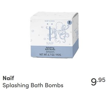 Aanbiedingen Naïf splashing bath bombs - Naif - Geldig van 17/10/2021 tot 23/10/2021 bij Baby & Tiener Megastore