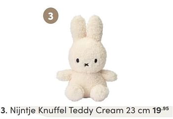Aanbiedingen Nijntje knuffel teddy cream - Nijntje - Geldig van 17/10/2021 tot 23/10/2021 bij Baby & Tiener Megastore
