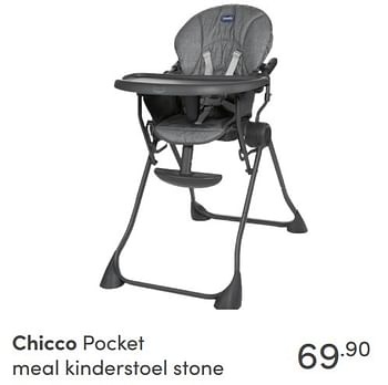 Aanbiedingen Chicco pocket meal kinderstoel stone - Chicco - Geldig van 17/10/2021 tot 23/10/2021 bij Baby & Tiener Megastore