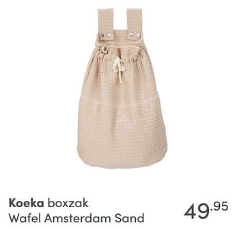 Aanbiedingen Koeka boxzak wafel amsterdam sand - Koeka - Geldig van 17/10/2021 tot 23/10/2021 bij Baby & Tiener Megastore