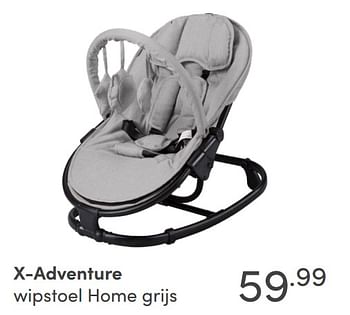 Aanbiedingen X-adventure wipstoel home grijs - Xadventure - Geldig van 17/10/2021 tot 23/10/2021 bij Baby & Tiener Megastore
