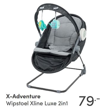 Aanbiedingen X-adventure wipstoel xline luxe 2in1 - Xadventure - Geldig van 17/10/2021 tot 23/10/2021 bij Baby & Tiener Megastore