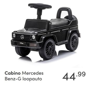 Aanbiedingen Cabino mercedes benz-g loopauto - Cabino - Geldig van 17/10/2021 tot 23/10/2021 bij Baby & Tiener Megastore