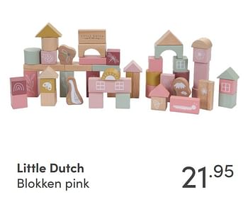 Aanbiedingen Little dutch blokken pink - Little Dutch - Geldig van 17/10/2021 tot 23/10/2021 bij Baby & Tiener Megastore