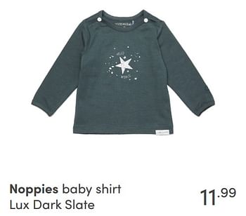 Aanbiedingen Noppies baby shirt lux dark slate - Noppies - Geldig van 17/10/2021 tot 23/10/2021 bij Baby & Tiener Megastore