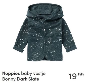 Aanbiedingen Noppies baby vestje bonny dark slate - Noppies - Geldig van 17/10/2021 tot 23/10/2021 bij Baby & Tiener Megastore