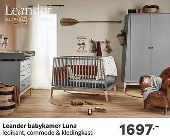 Aanbiedingen Leander babykamer luna - Leander - Geldig van 17/10/2021 tot 23/10/2021 bij Baby & Tiener Megastore