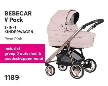 Aanbiedingen Bebecar v pack 2-in-1 kinderwagen - Bebecar - Geldig van 17/10/2021 tot 23/10/2021 bij Baby & Tiener Megastore