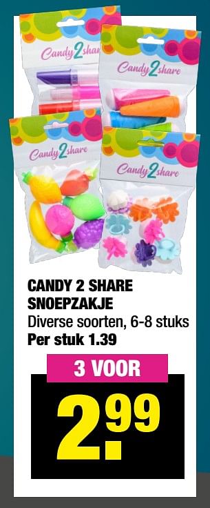 Aanbiedingen Candy 2 share snoepzakje - Huismerk - Big Bazar - Geldig van 25/10/2021 tot 07/11/2021 bij Big Bazar