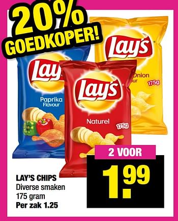 Aanbiedingen Lay’s chips - Lay's - Geldig van 25/10/2021 tot 07/11/2021 bij Big Bazar