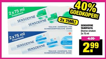 Aanbiedingen Sensodyne tandpasta - Sensodyne - Geldig van 25/10/2021 tot 07/11/2021 bij Big Bazar