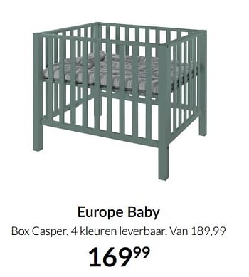 Aanbiedingen Europe baby box casper - Europe baby - Geldig van 19/10/2021 tot 15/11/2021 bij Babypark