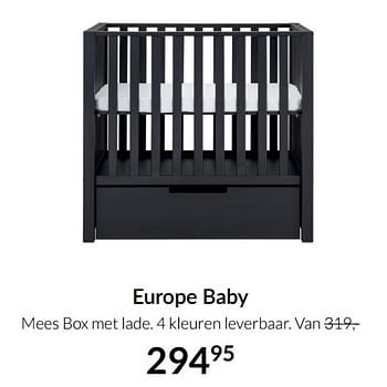 Aanbiedingen Europe baby mees box met lade - Europe baby - Geldig van 19/10/2021 tot 15/11/2021 bij Babypark