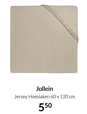 Aanbiedingen Jollein jersey hoeslaken - Jollein - Geldig van 19/10/2021 tot 15/11/2021 bij Babypark