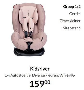 Aanbiedingen Kidsriver evi autostoeltje - Kidsriver - Geldig van 19/10/2021 tot 15/11/2021 bij Babypark