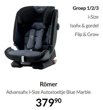 Aanbiedingen Römer advansafix i-size autostoeltje blue marble - Romer - Geldig van 19/10/2021 tot 15/11/2021 bij Babypark
