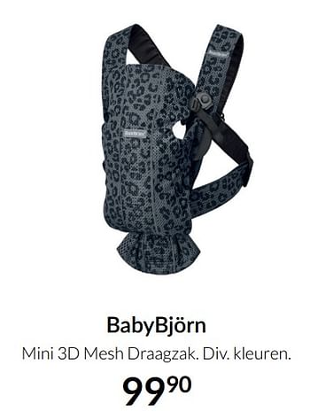 Aanbiedingen Babybjörn mini 3d mesh draagzak - BabyBjorn - Geldig van 19/10/2021 tot 15/11/2021 bij Babypark
