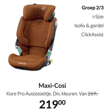 Aanbiedingen Maxi-cosi kore pro autostoeltje - Maxi-cosi - Geldig van 19/10/2021 tot 15/11/2021 bij Babypark