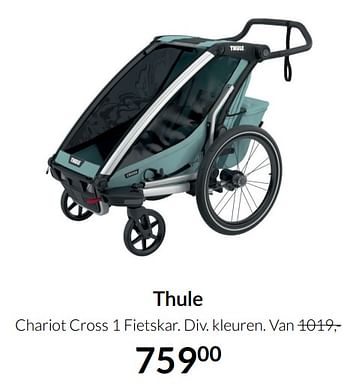 Aanbiedingen Thule chariot cross 1 fietskar - Thule - Geldig van 19/10/2021 tot 15/11/2021 bij Babypark