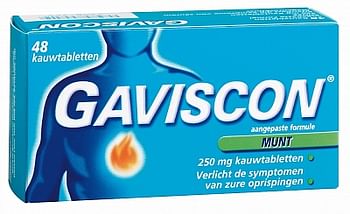 Aanbiedingen Gaviscon 250 Pepermunt - Geldig van 23/10/2021 tot 21/01/2022 bij Drogisterij.net