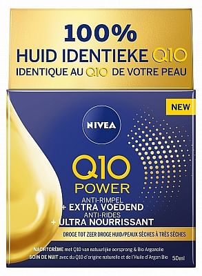 Aanbiedingen Nivea Nachtcreme Q10 Power Extra voedend 50ml - Geldig van 23/10/2021 tot 21/01/2022 bij Drogisterij.net