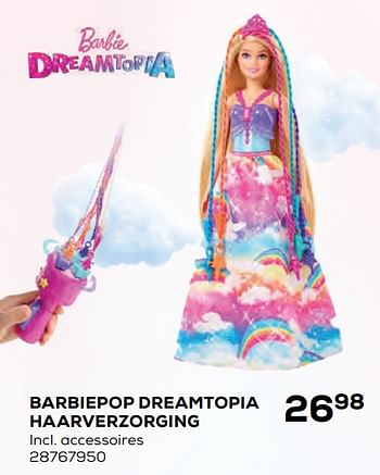 Aanbiedingen Barbiepop dreamtopia haarverzorging - Mattel - Geldig van 22/10/2021 tot 07/12/2021 bij Supra Bazar