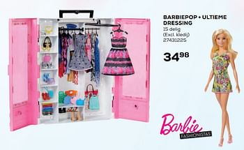 Aanbiedingen Barbiepop + ultieme dressing - Mattel - Geldig van 22/10/2021 tot 07/12/2021 bij Supra Bazar