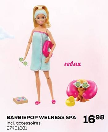 Aanbiedingen Barbiepop welness spa - Mattel - Geldig van 22/10/2021 tot 07/12/2021 bij Supra Bazar
