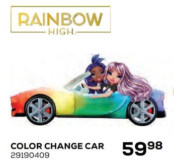 Aanbiedingen Color change car - Rainbow High - Geldig van 22/10/2021 tot 07/12/2021 bij Supra Bazar