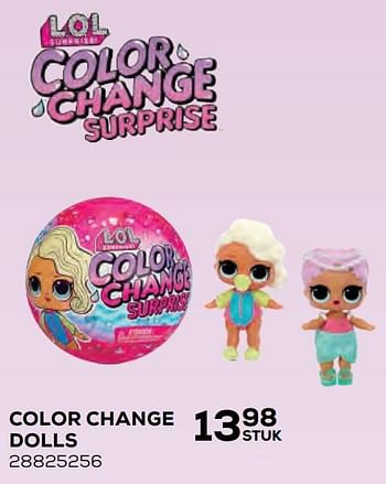 Aanbiedingen Color change dolls - LOL Surprise - Geldig van 22/10/2021 tot 07/12/2021 bij Supra Bazar