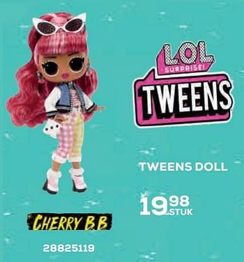 Aanbiedingen Tweens doll cherry bb - LOL Surprise - Geldig van 22/10/2021 tot 07/12/2021 bij Supra Bazar